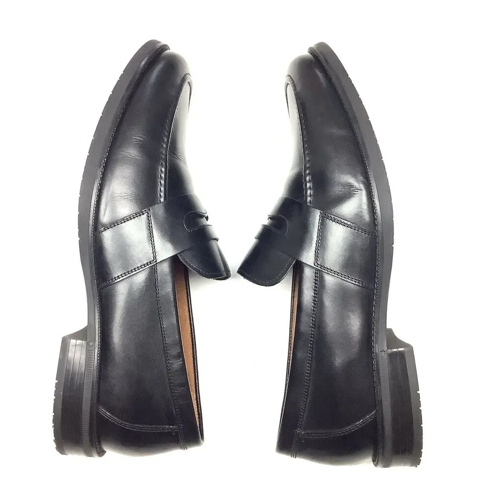 Cole Haan Bedford Men Size 12 M Black Casual Leather Penny Loafers Dress Shoes